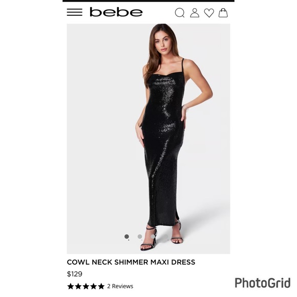 BEBE Shimmer Dress NWT - Picture 8 of 8